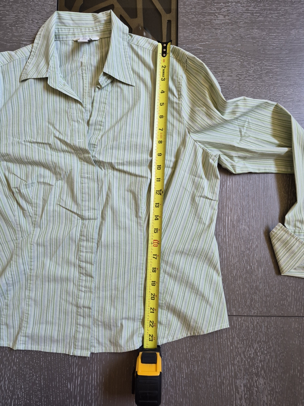 Bass Light Green and White Striped Button-Up Shirt - Picture 8 of 12